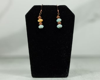 Agate and Copper Earrings