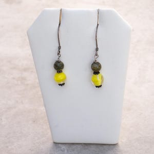 Glass and Agate Earrings