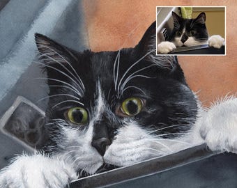 Custom Watercolor Pet Portrait | Dog & Cat Memorial Art