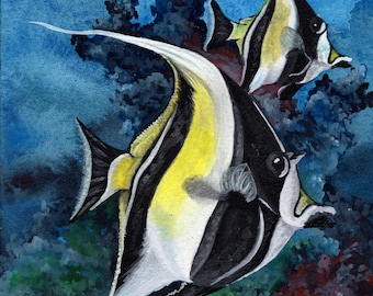 Angel Fish Signed and Numbered Matted Print