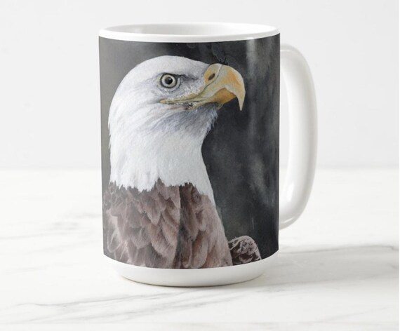 Eagle Mug: Katherine's Watercolor Painting, 15 oz.