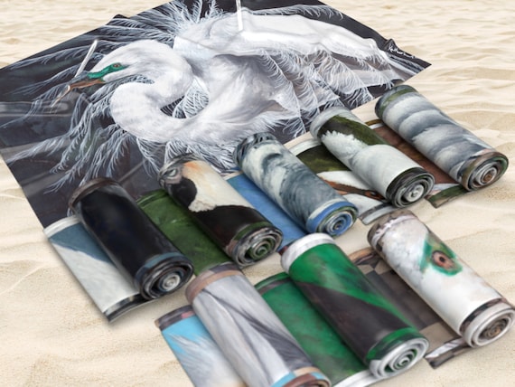Beach Towels: Pelican, Heron, and Crane Collection