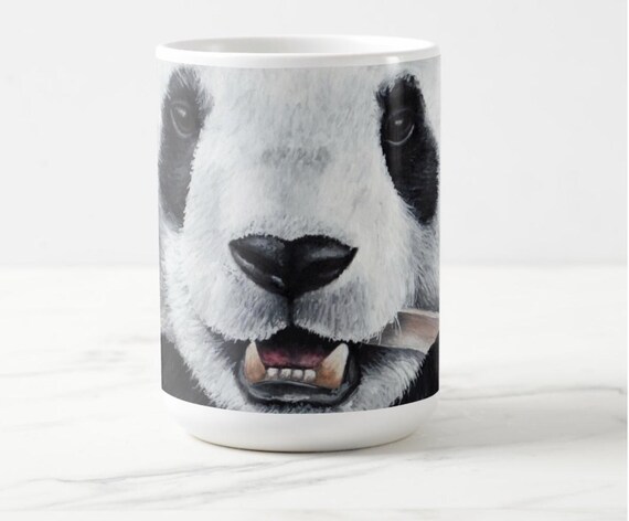 Panda Watercolor Painting Mug: 15 oz.