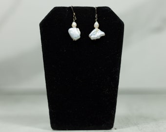 White Freshwater Pearl Earrings