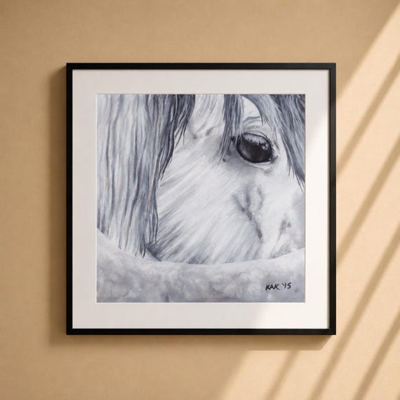 Horse's Eye Wall Art - Matted Print