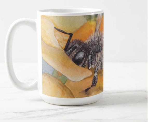 Bee Mug: Katherine's Watercolor, 15 oz.