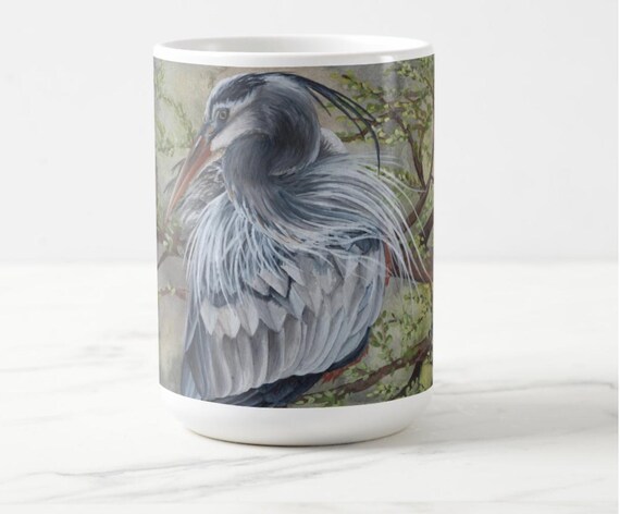 Mug: Blue Heron | Coffee Lover Gift