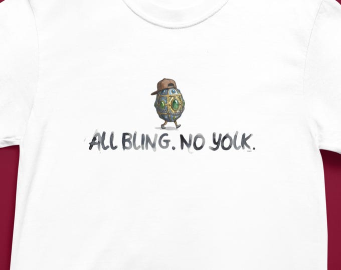 Featured listing image: All Bling No Yolk Water Colour Tee. Comfort Colors