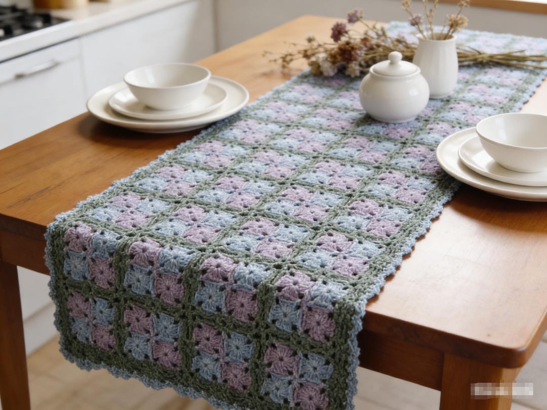 Granny Thread Runner, Crochet Pattern PDF, Intermediate Level, Table ...
