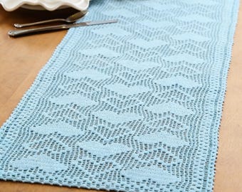 Schema facile per runner da tavolo a forma di cuore all'uncinetto / PDF per principianti da scaricare subito