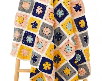 Patrón de crochet de manta estrellada / Descarga instantánea en PDF fácil