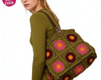 Patrón de bolso de crochet con forro (Tutorial/Descarga instantánea en PDF)