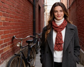 Falling Triangles Crochet Scarf Pattern PDF Modern Textured Scarf Instant Download