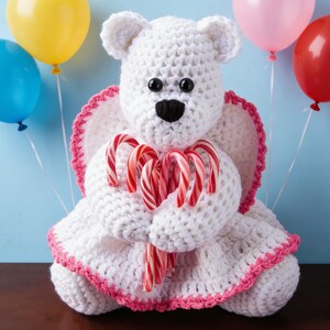 Angel Gift Bear Crochet Pattern | Beginner Friendly | Golden Wings | PDF Instant Download