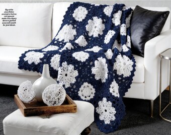 Winter Wonderland Throw Crochet Pattern | Intermediate Level | Holiday Afghan | Square Motif Design