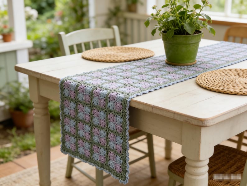 Granny Thread Runner, Crochet Pattern PDF, Intermediate Level, Table ...
