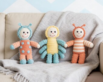 A Bug’s World,Crochet Pattern PDF,Amigurumi Bugs, Ladybug Spider Bumblebee, Easy Download