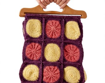 Patrón de crochet para bolso de mano / Descarga instantánea en PDF para principiantes