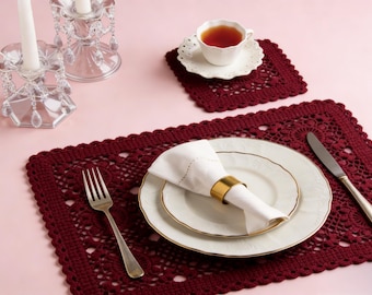 Schema all'uncinetto per tovaglietta e sottobicchiere Summer Dreams / Decorazione da tavola facile / Download PDF