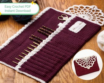 Schema per uncinetto con uncinetto fine e pizzo per principianti / Tutorial facile / Per uncinettatori statunitensi e britannici / Download PDF