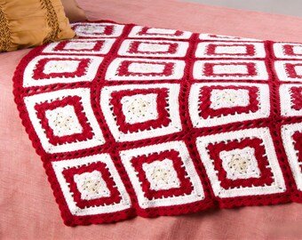 Mosaic Crochet Throw Pattern | Intermediate Level | PDF Instant Download | US/UK Terms