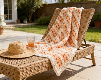 Esterbrooke Reversible Lap Robe Crochet Pattern PDF – Intermediate Reversible Blanket, Instant Download