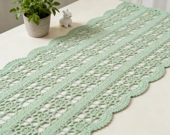 Schema all'uncinetto per tovaglietta in pizzo smerlato, livello intermedio (schema PDF)