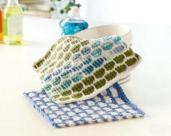 Tunisian Crochet Dishcloth Pattern | Easy Ball Band Design | PDF Tutorial | Instant Download | Beginner Friendly