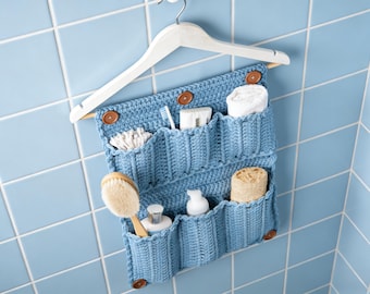 Bathroom Door Organizer Crochet Pattern | Easy DIY | PDF Instant Download