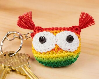 Crochet Owl Keychain Pattern, Easy Amigurumi (PDF Download)