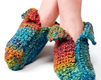 Easy Crochet Fold-Up Slippers Pattern | Beginner-Friendly PDF Instant Download
