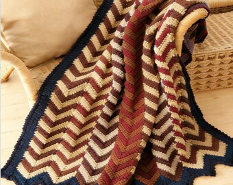 Crochet Chevron Throw Pattern | Vibrant PDF Instant Download