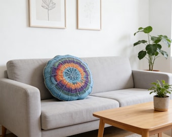 Circular Pillow Crochet Pattern | Going in Circles Design | Easy Home Decor | PDF Download