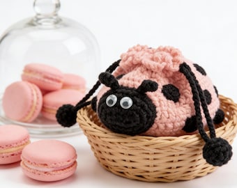 Ladybug Purse,Crochet Pattern,Beginner PDF,Kids Bag,Toy Purse,Instant Download