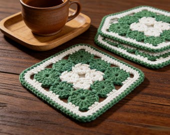 Schema per sottopentola all'uncinetto, cotone da cucina, quadrato e a cinque lati (schema PDF)