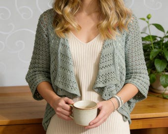 Convertible Cardigan,Crochet Pattern PDF,Intermediate Garment,Multi Size Cardigan,Instant Download