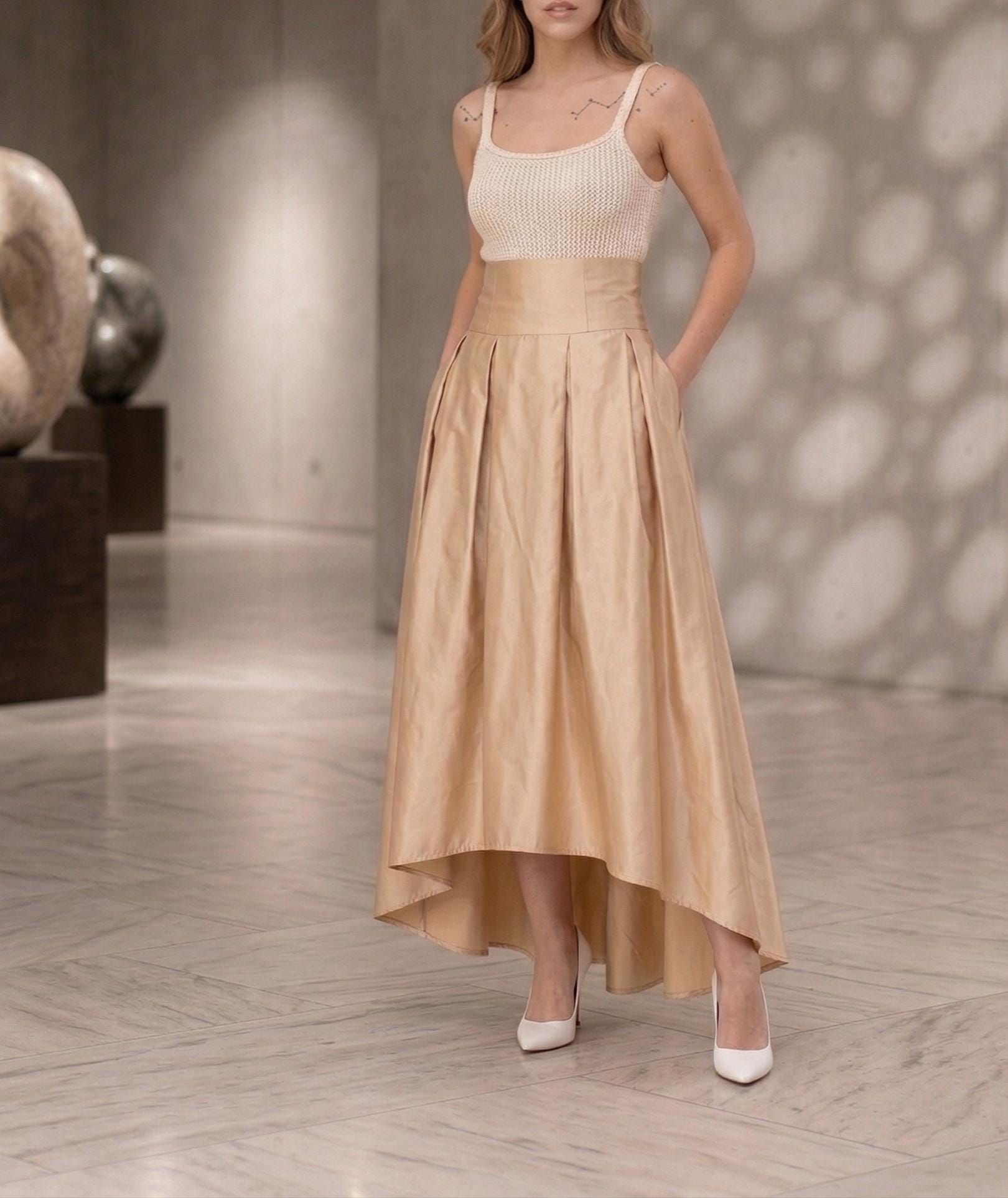 Gold Asymmetric Gown - Etsy