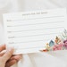 Advice and Wishes for the Bride Cards, Wildflower Bridal Note Cards ...