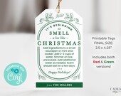 Simmer Pot Potpourri Tag, Christmas Stovetop Potpourri, Holiday Scents | Printable Teacher Gift, Neighbor Gift, DIY EDITABLE