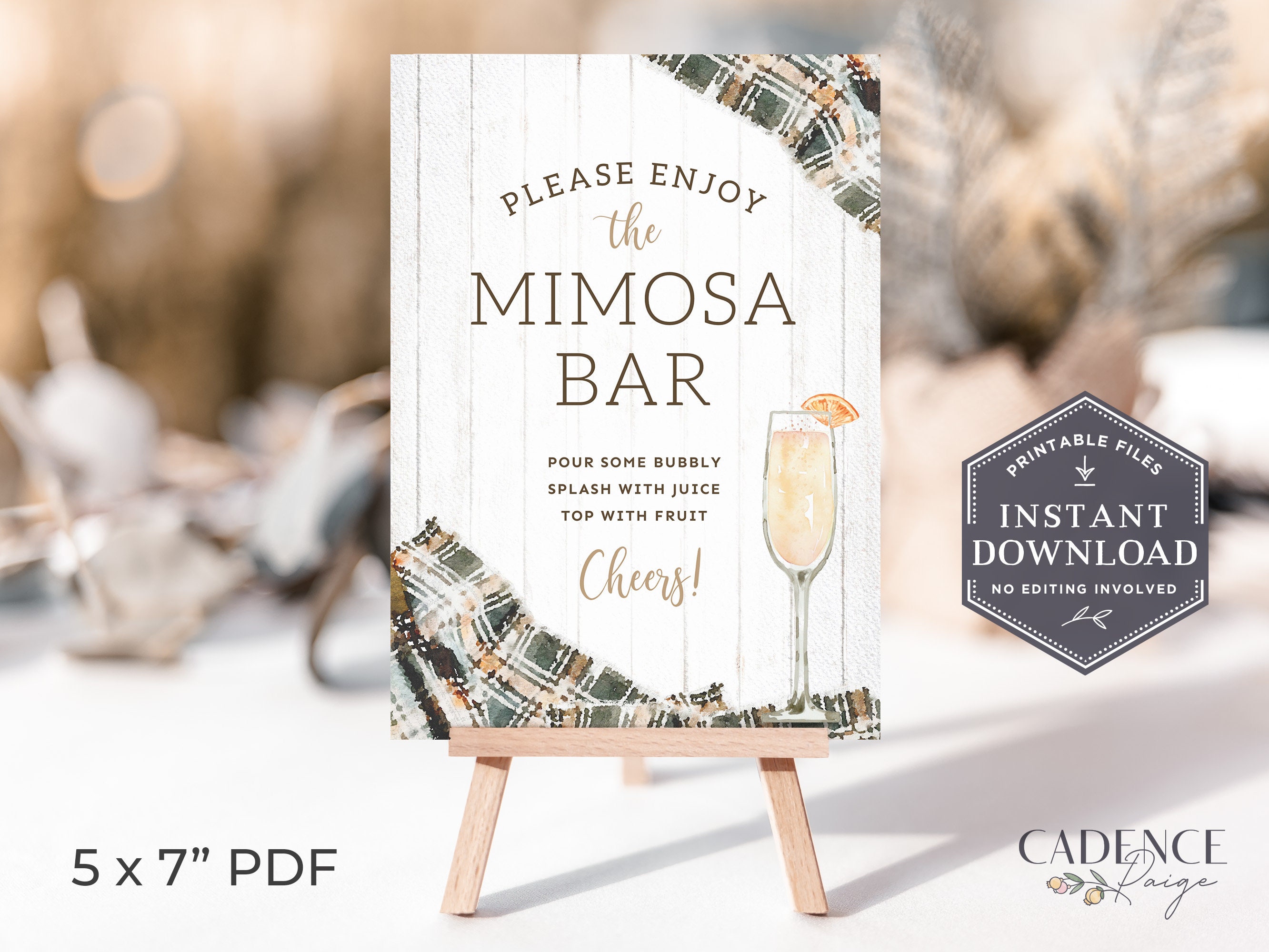 Custom Mimosa Bar Sign, Bridal Shower and Wedding Bar Menu Sign and  Cocktail Bar Sign for wedding and special events