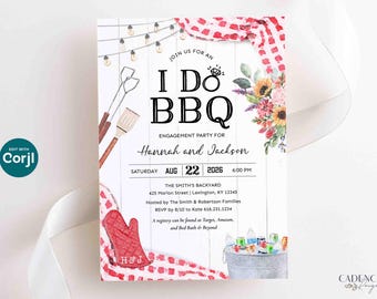 Einladung zum Grillfest, Einladung zur Verlobungsfeier mit Grillen, Einladung zur Gartenparty für Paare, Einladung zur sommerlichen Verlobungsfeier, zum Ausdrucken, 2. Quartal