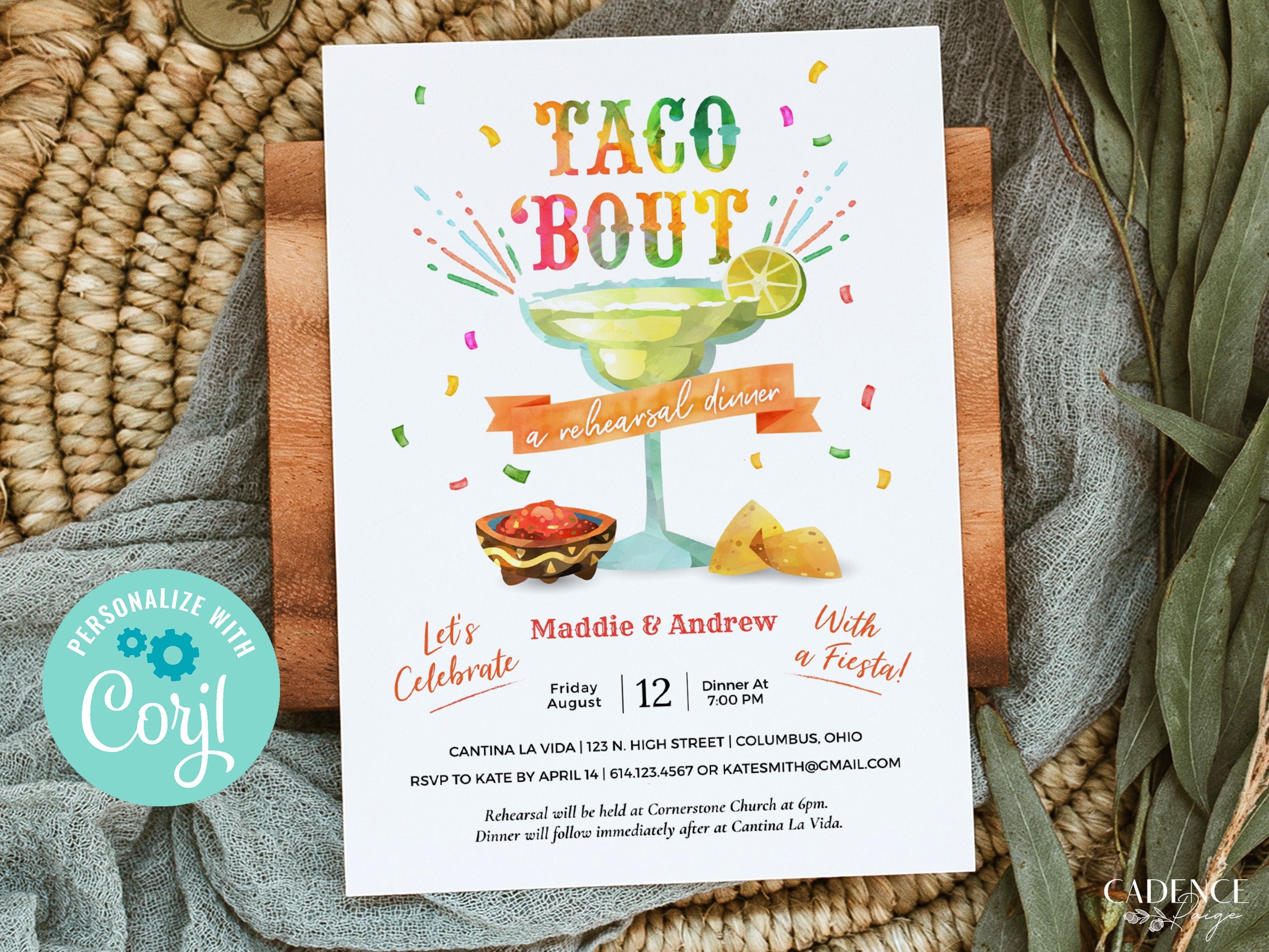 Taco Bout a Rehearsal Dinner Invitation Fiesta Rehearsal Dinner Invite Mexican Themed Rehearsal Dinner DIY Printable Invite