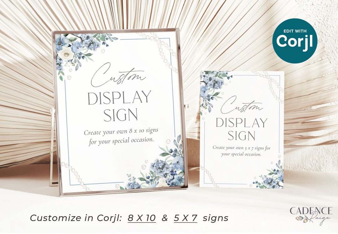 Pearls Petals Prosecco Bridal Shower Table Signs, Customizable Signs ...