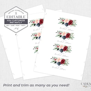 Bridal Shower Bottle Labels Printable