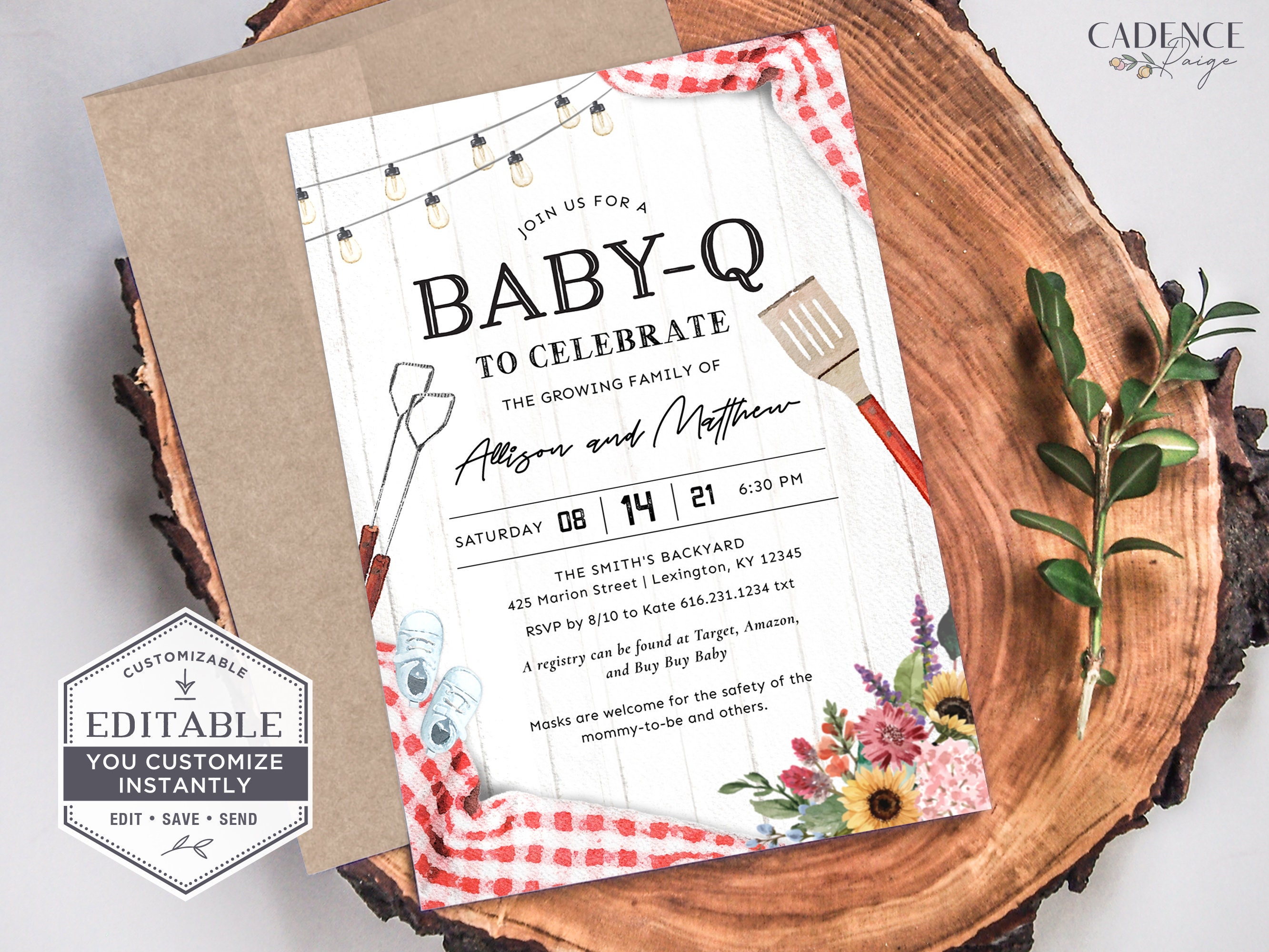 Girls Rustic Baby Q Baby Shower Invitations With Envelopes Backyard BBQ Baby Shower Invitations For Girls Girls Rustic Baby Q Baby Shower Invitations With Envelopes Backyard BBQ Baby Shower Invitations For Girls