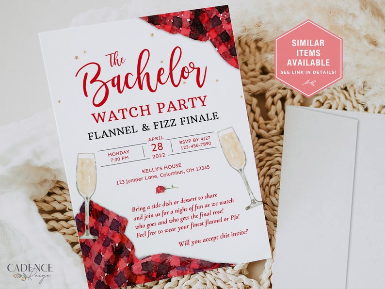 The Bachelor Watch Party Invitation Bachelor Watch Party | Etsy
