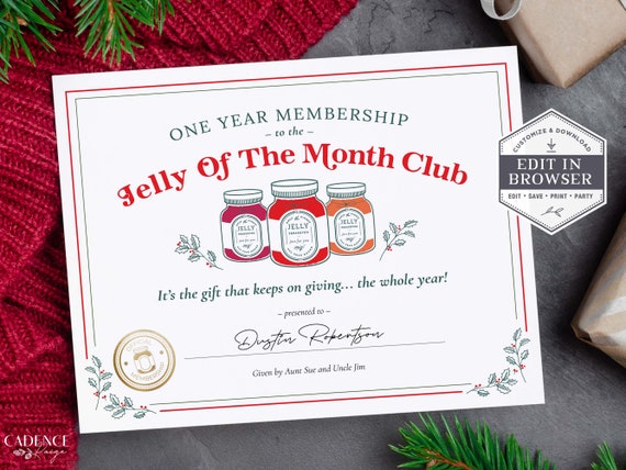 Jelly of the month on sale club