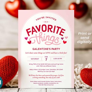 Favorite Things Valentine's Party Invitation, Galentine's Brunch (Digital Download) image 8
