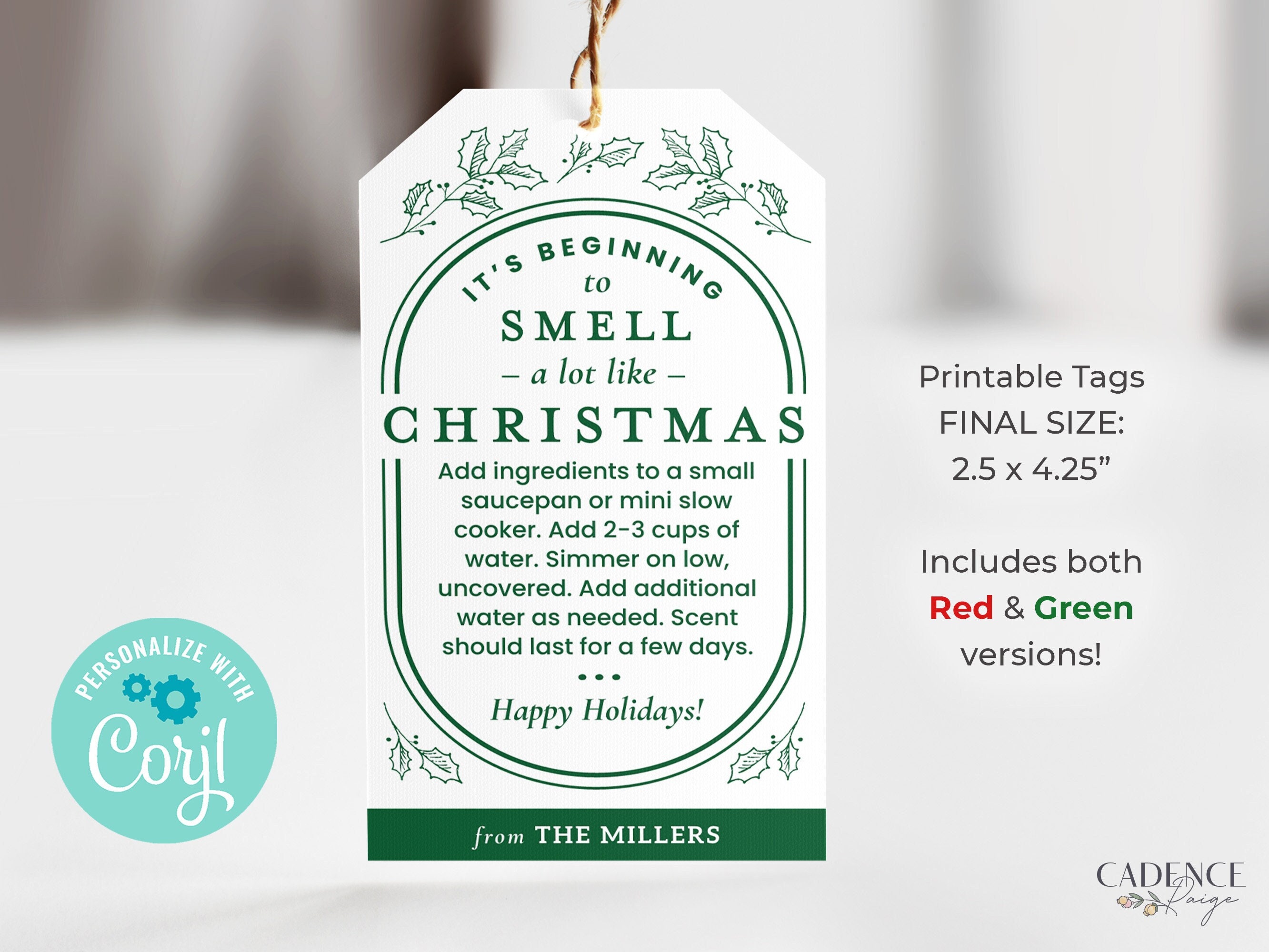 Christmas Simmer Pot Gifts & Printable Gift Tags - Slay At Home Mother