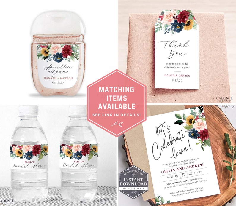 Drive by Wedding Shower Sign Fall Wedding Sign Etsy